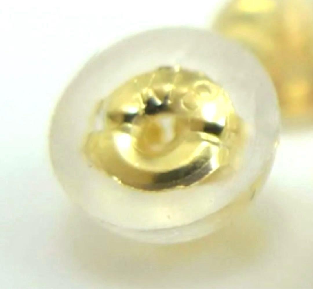 K18刻印 ウェーブフープピアス 未使用 アレルギー対応 1.37ｇ 18金