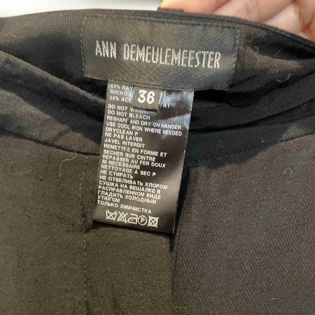 ANN DEMEULEMEESTER ブラック バルーンスカート 36