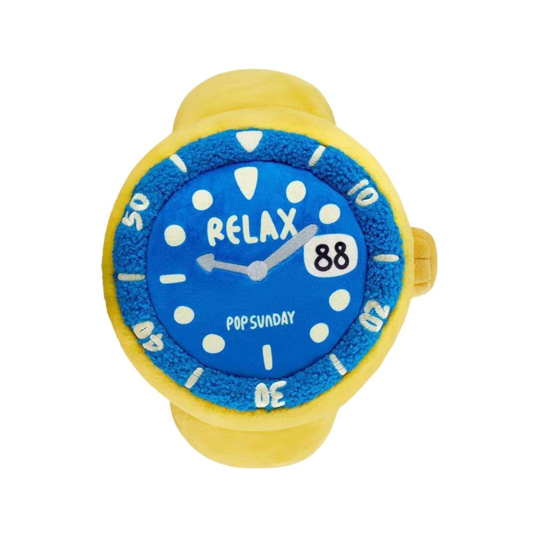 リラックス　時計の形　ピロー　枕　トレンディ　プレゼント 雑貨　置物　アートトイ