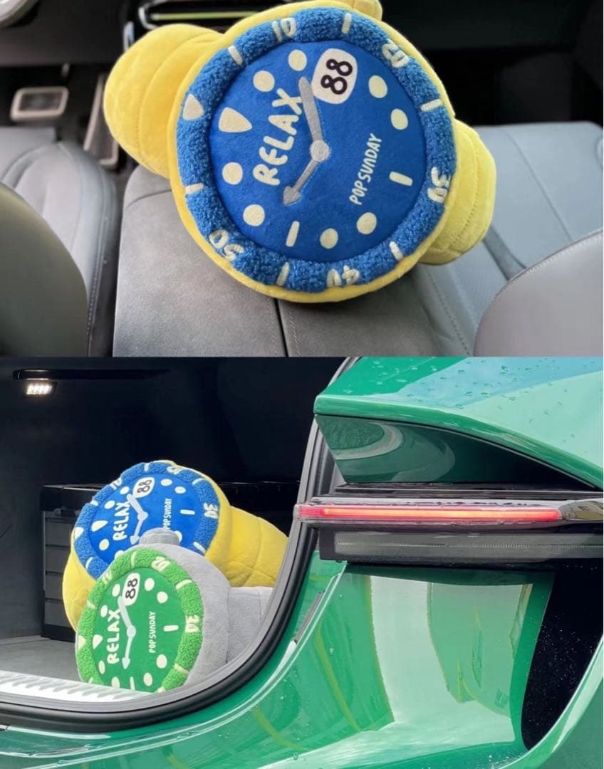 リラックス　時計の形　ピロー　枕　トレンディ　プレゼント 雑貨　置物　アートトイ