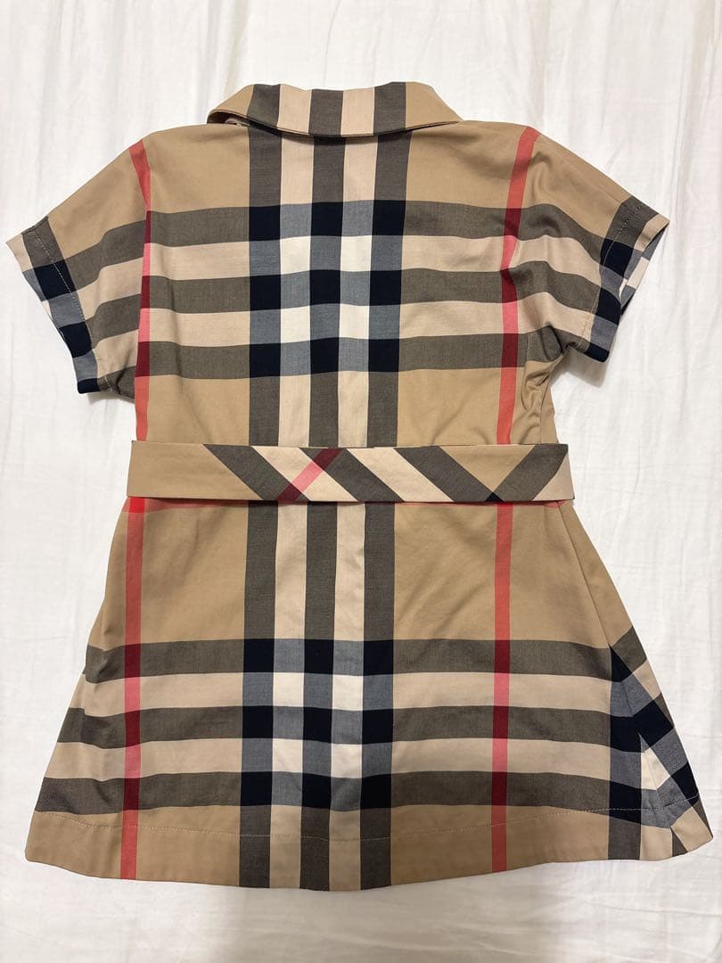 BURBERRY チェック柄 半袖ワンピース 18M