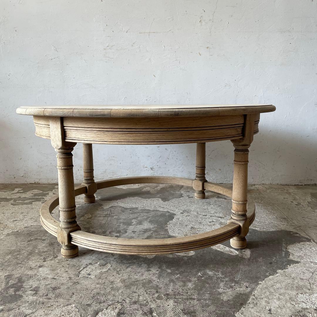 ビンテージ　ラウンドコーヒーテーブル　ラウンドセンターテーブル　剥離