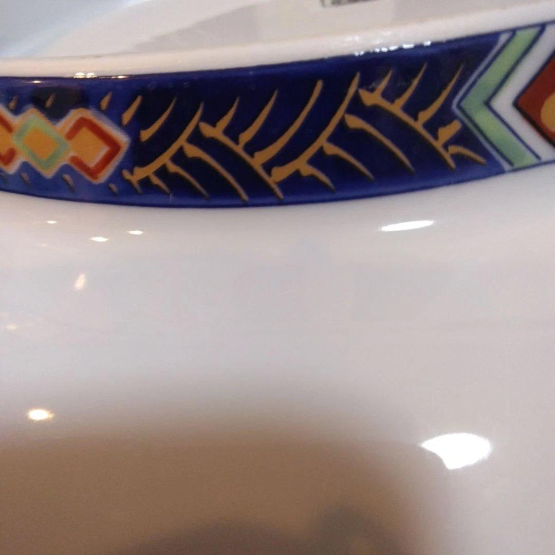 昭和レトロ 有田焼き若山窯 金彩古伊万里高台花柄大皿 2枚セット