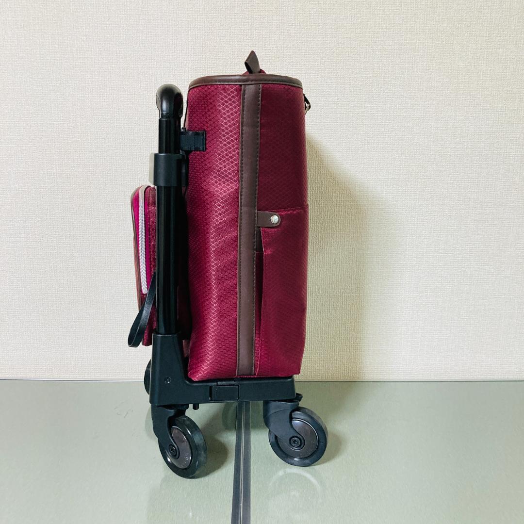 【新品未使用】TacaoF 2WAY歩行補助カート フリーナ102 ワインレッド