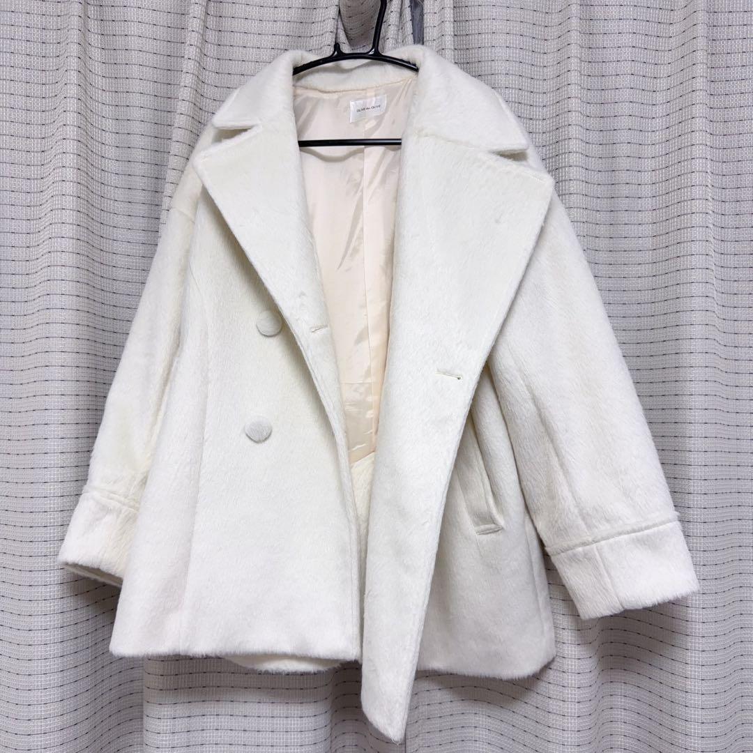 OLIVE des OLIVE シャギーコート アイボリー