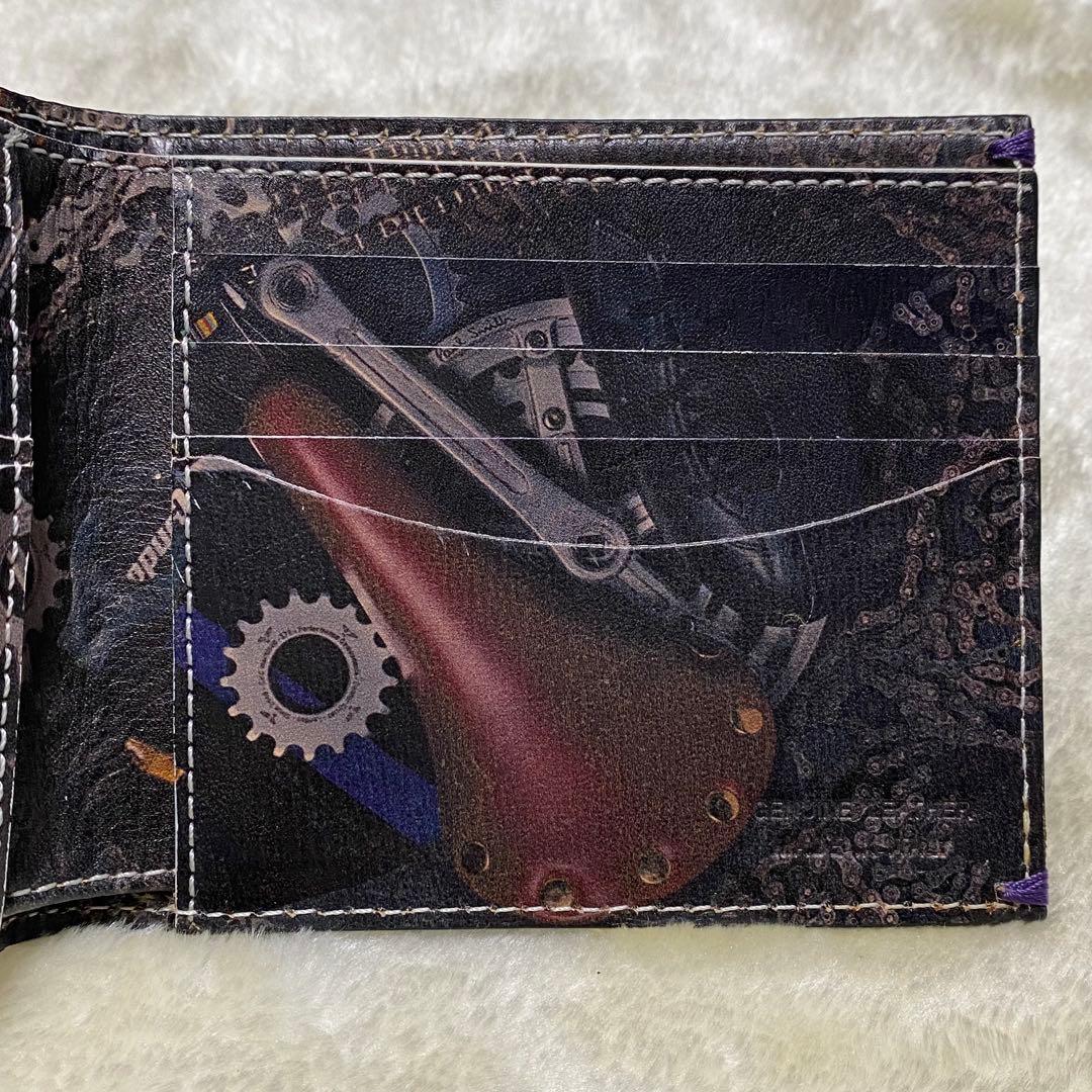 新品箱付き✨ポールスミス　二つ折り財布　札入れ　マウテンバイク　自転車　黒レザー