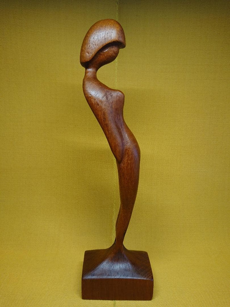 ビンテージ　人形　木彫　彫像　北欧　置物　インテリア　工芸品　美術品　A3303