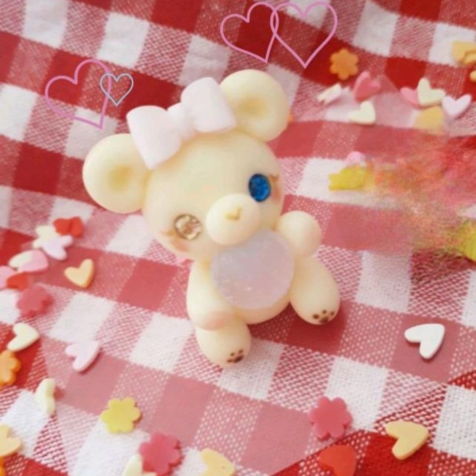 ゆめかわテディベア♡くまちゃん(黄)大きめsize♪