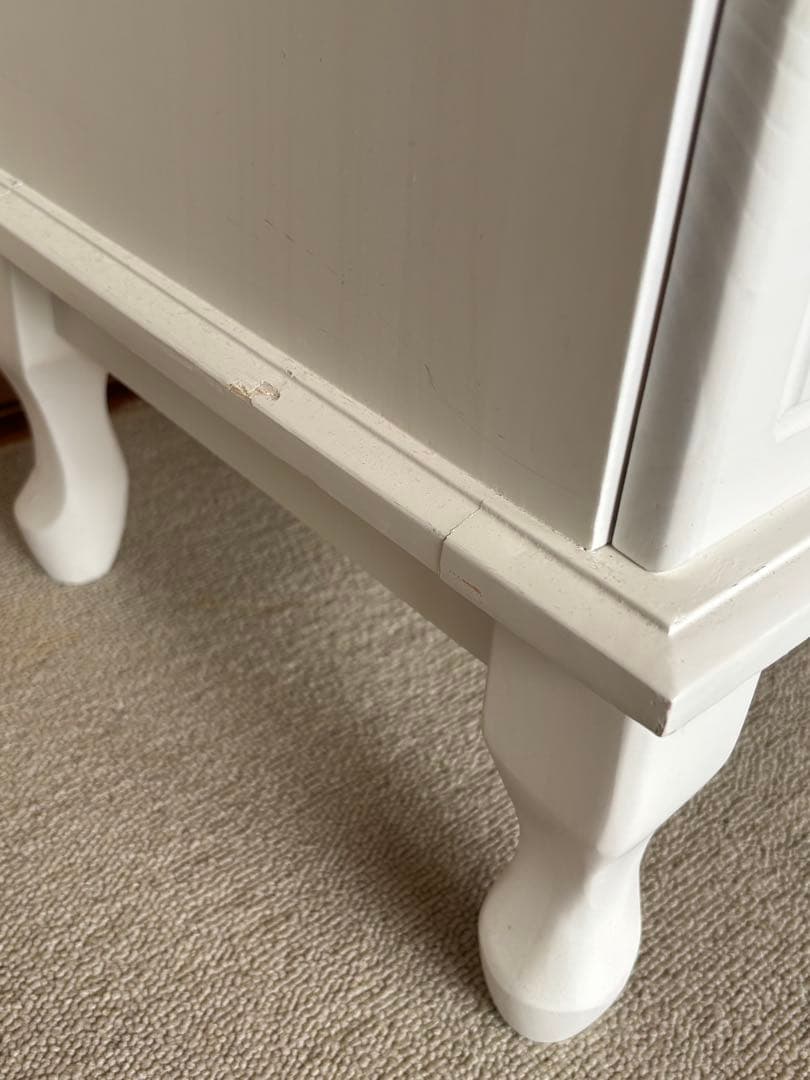 ロマプリ 姫家具 ホワイト 5段チェスト