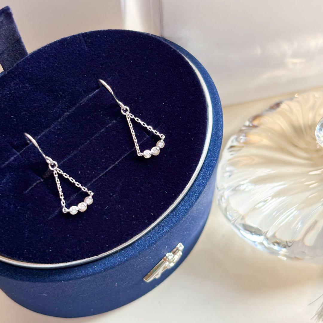 U&C Online Shop ☆4°C◎K18WGダイヤピアスヨンドシー