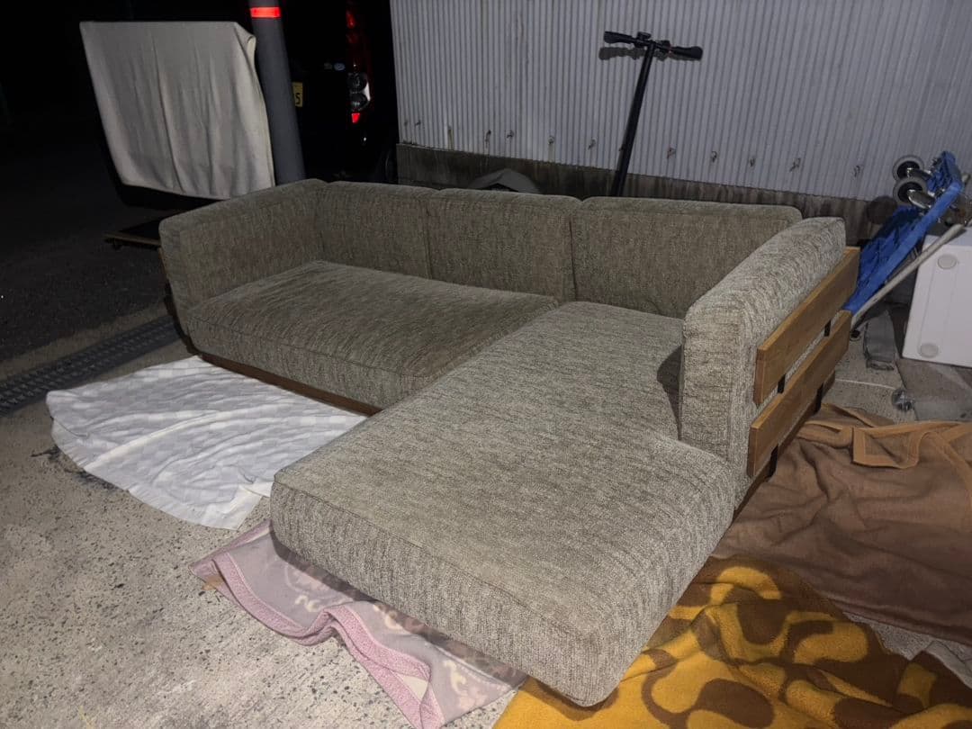 3人がけL字型ソファ