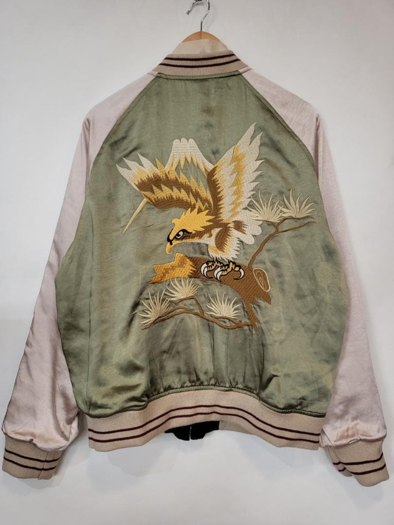 50'sライク刺繍ベロアリバーシブルスカジャン●サイズXXL（商品番号4964）