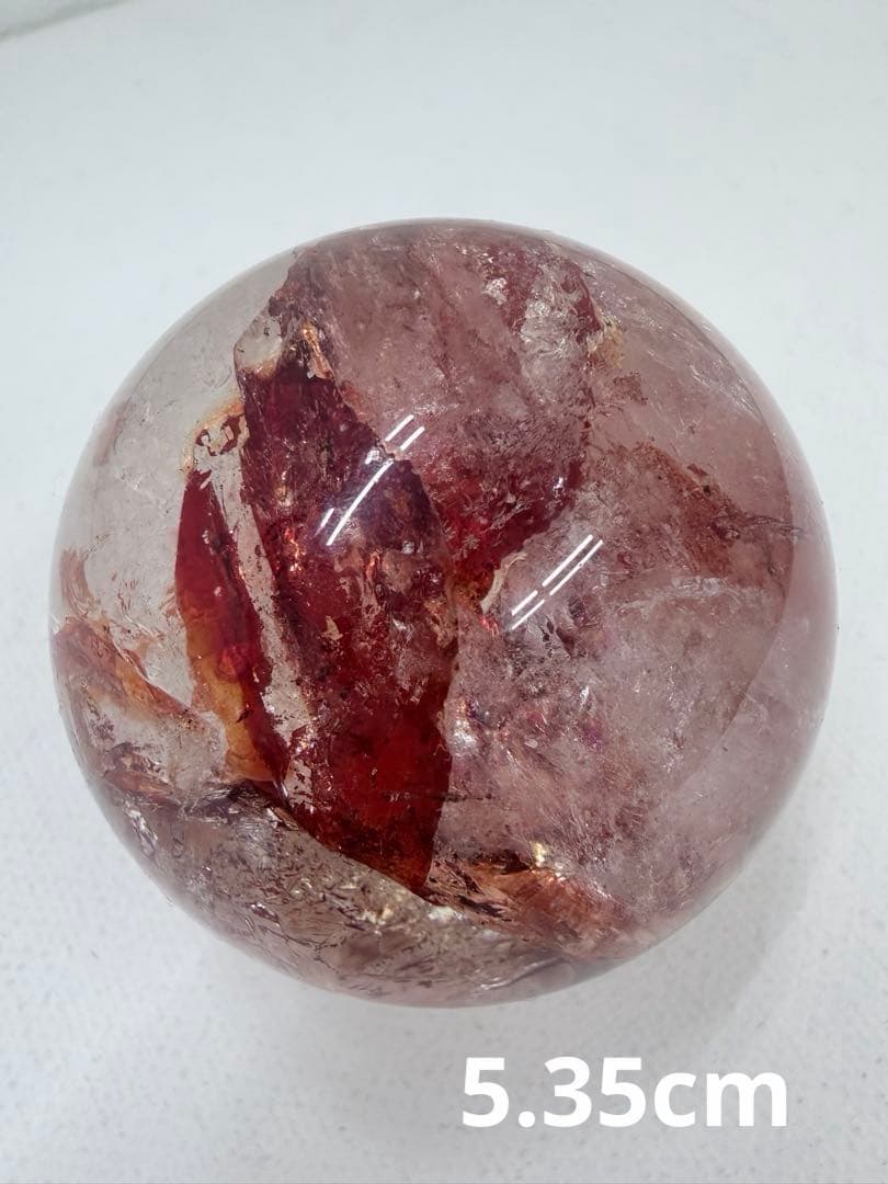 ファイヤークォーツ　スフィア　丸玉　虹　C