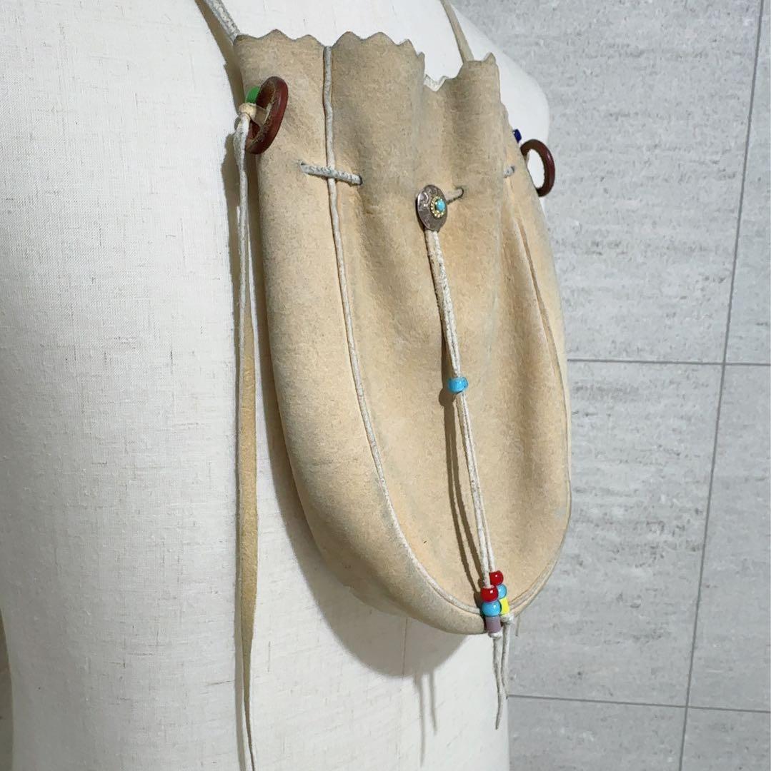 ゴローズ goro's スモーク 巾着ポーチ L バッグ 金縄ターコイズコンチョ