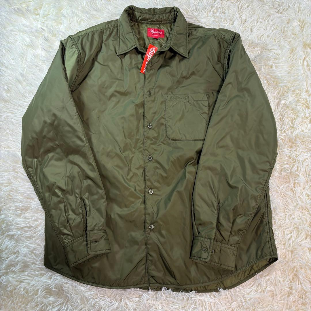 【美品✨】 Supreme Nylon Filled Shirt olive M