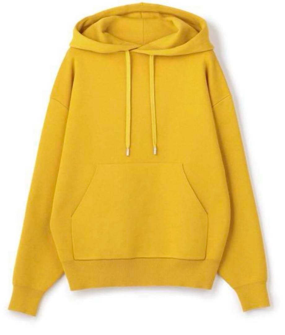 CABaN コットンカシミヤ プルオーバーパーカ　イエロー　L