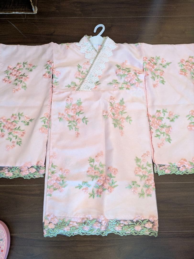 七五三　3歳　被布セット　髪飾り・靴・巾着つき　キャサリンコテージ着物