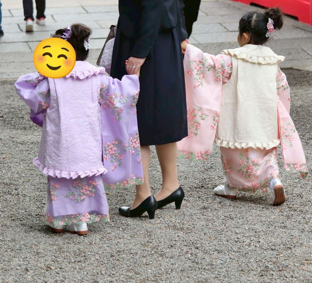 七五三　3歳　被布セット　髪飾り・靴・巾着つき　キャサリンコテージ着物