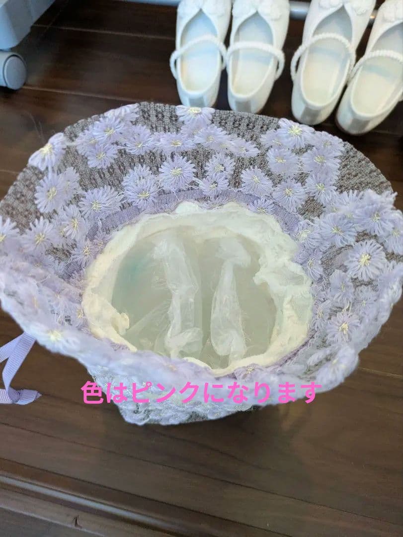 七五三　3歳　被布セット　髪飾り・靴・巾着つき　キャサリンコテージ着物