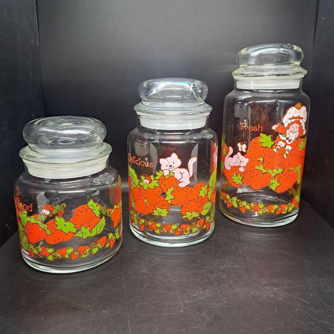 アンカーホッキング　ストロベリーショートケーキ　キャニスター　ヴィンテージ