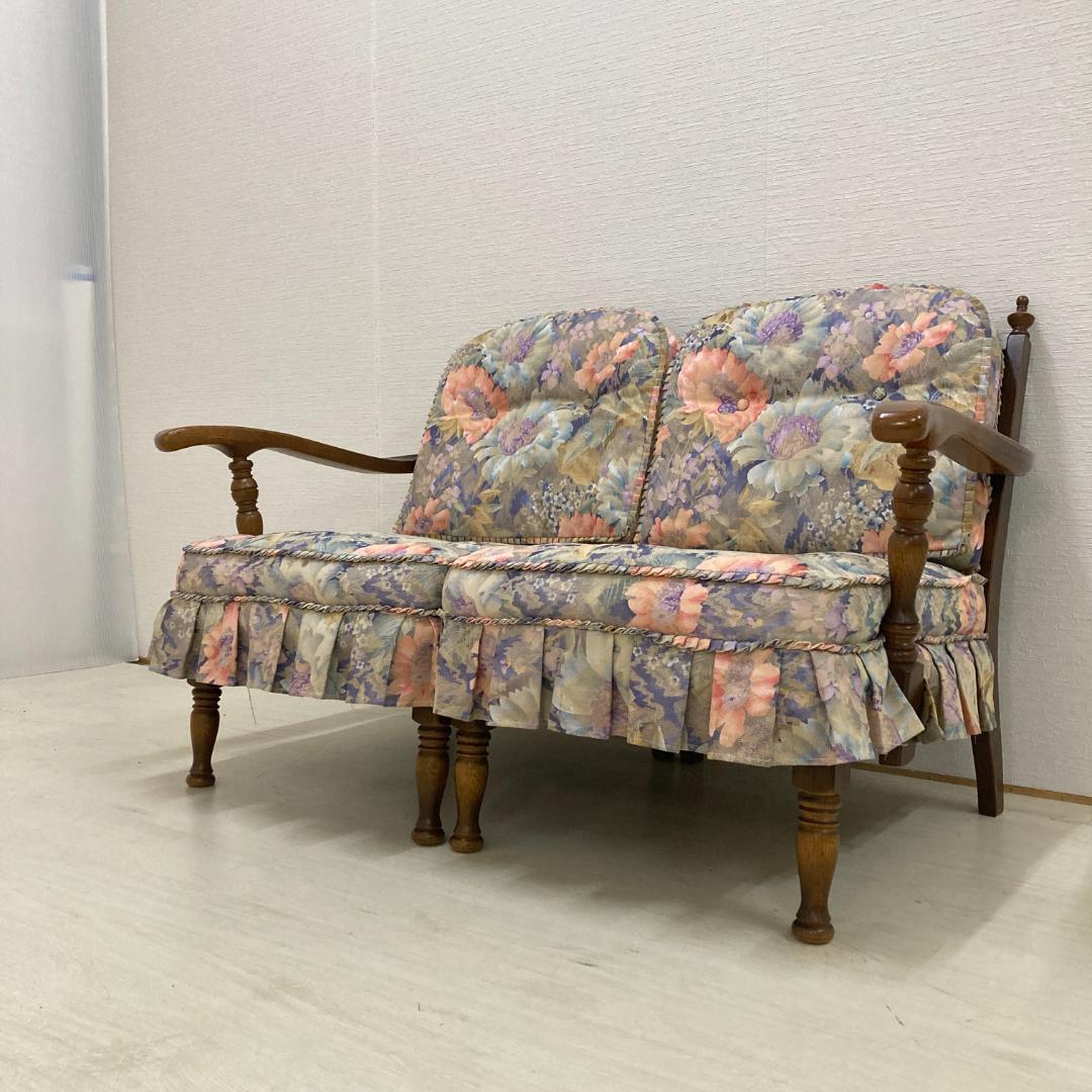 【飛騨産業】キツツキ　穂高　２人掛けソファ　ラブソファ　セパレート