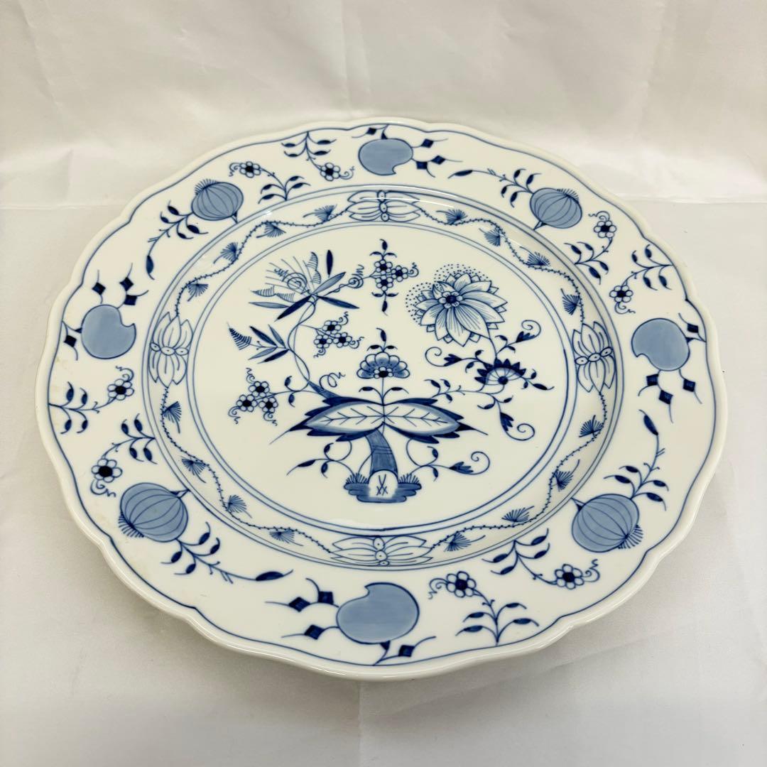 【1119M5】マイセン ブルーオニオン プレート 大皿