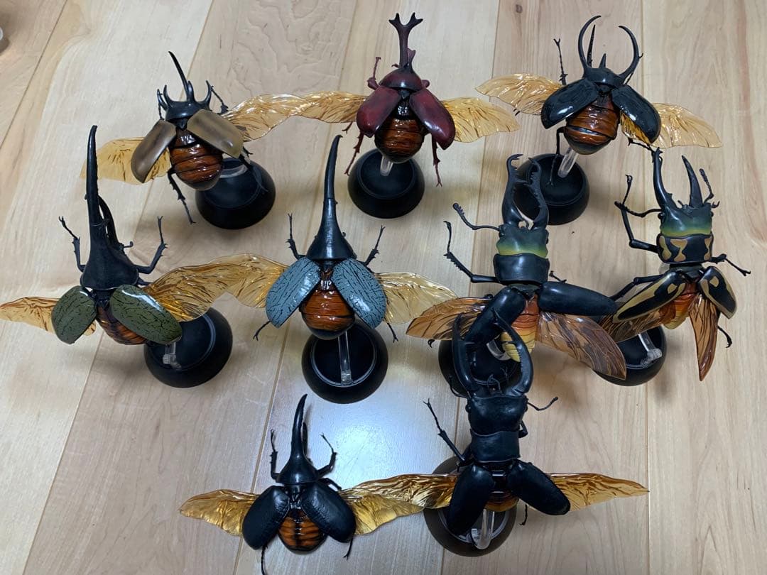 BANDAI 昆虫フィギュア ミヤマクワガタ オオクワガタ ゴライアスハナムグリ
