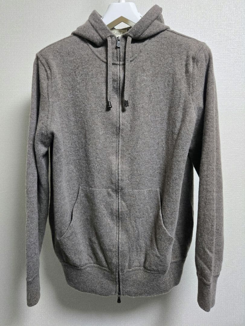 S.Moritz ／ Super120’sウールカシミヤ12ゲージニットパーカー