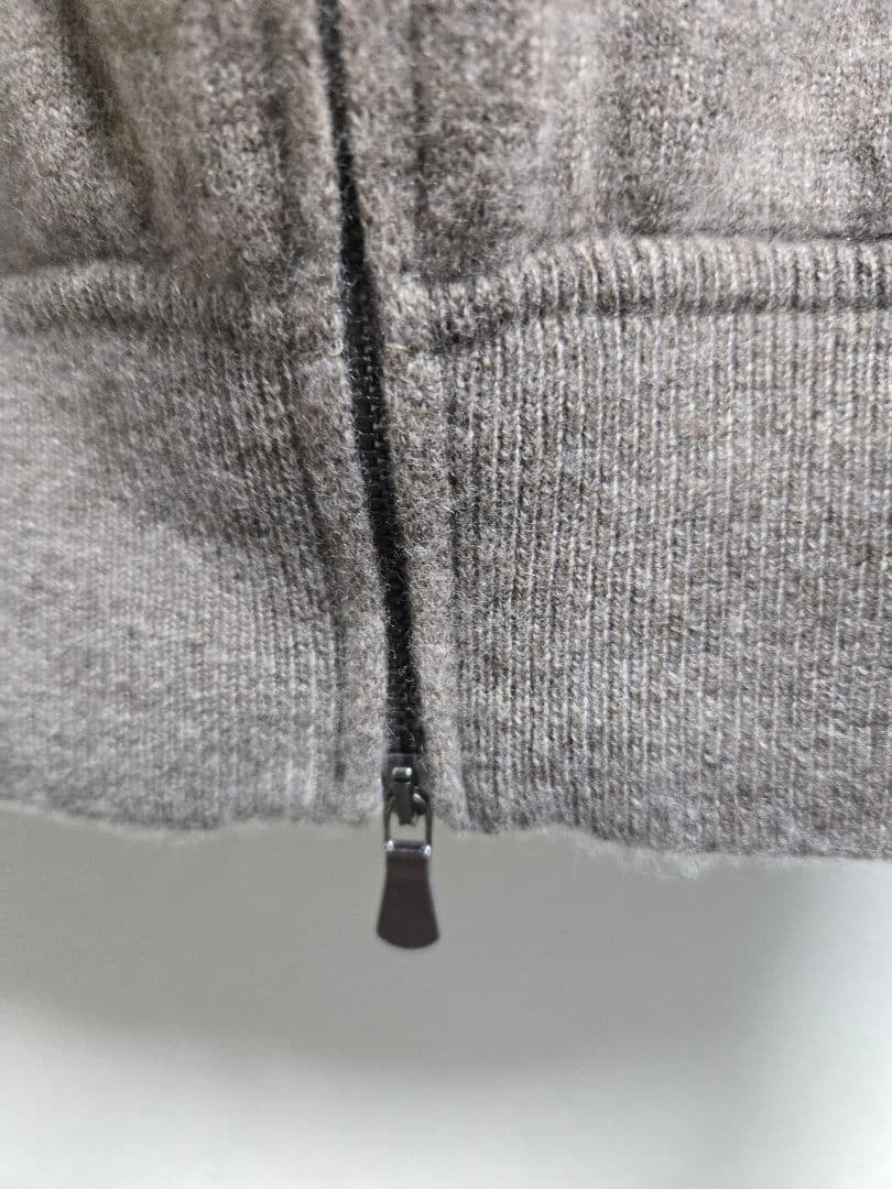 S.Moritz ／ Super120’sウールカシミヤ12ゲージニットパーカー