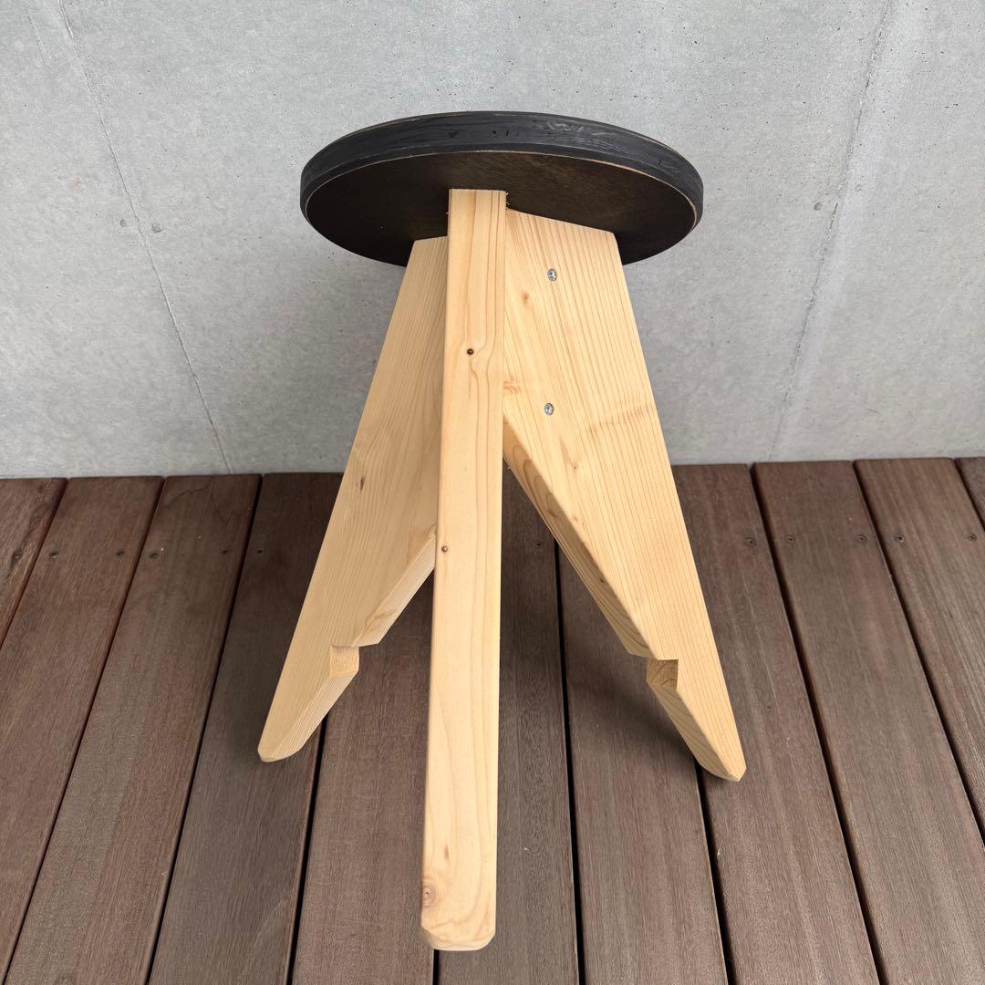 M&M カスタムパフォーマンス 木製スツール 椅子 チェア