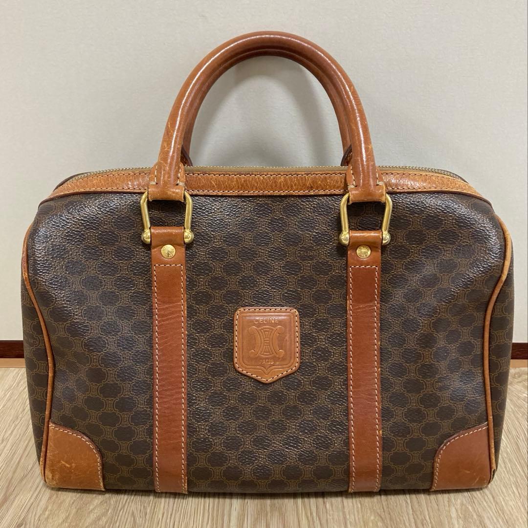 セリーヌ CELINE ボストンバッグ マカダム柄