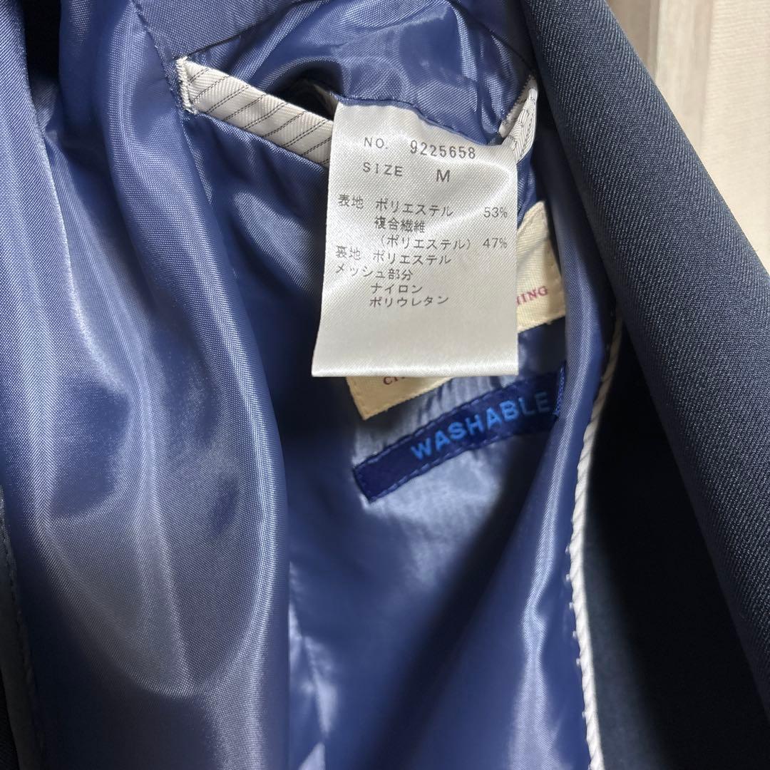 新品同様　オリヒカ　ウォッシャブル　パンツ　スーツ　青紺　上M 下L