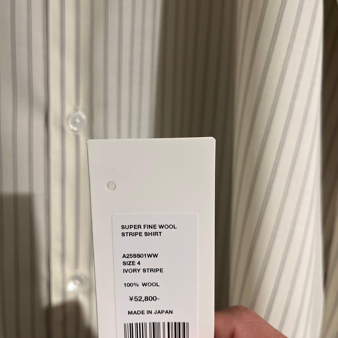 Auralee 25SS スーパーファインウールストライプシャツ