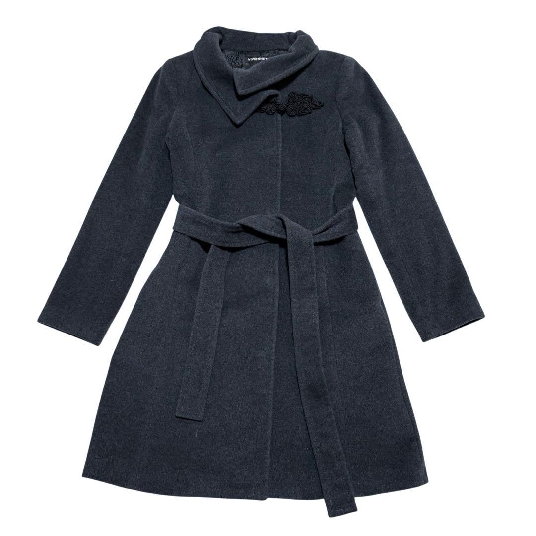 美品 VIVIENNE TAM アンゴラコート スタンドカラー
