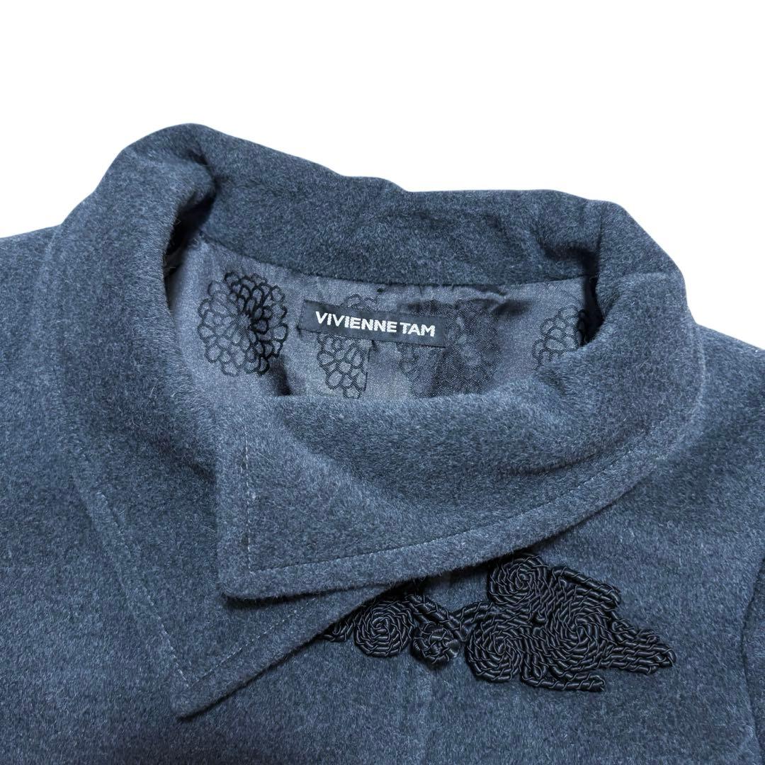 美品 VIVIENNE TAM アンゴラコート スタンドカラー