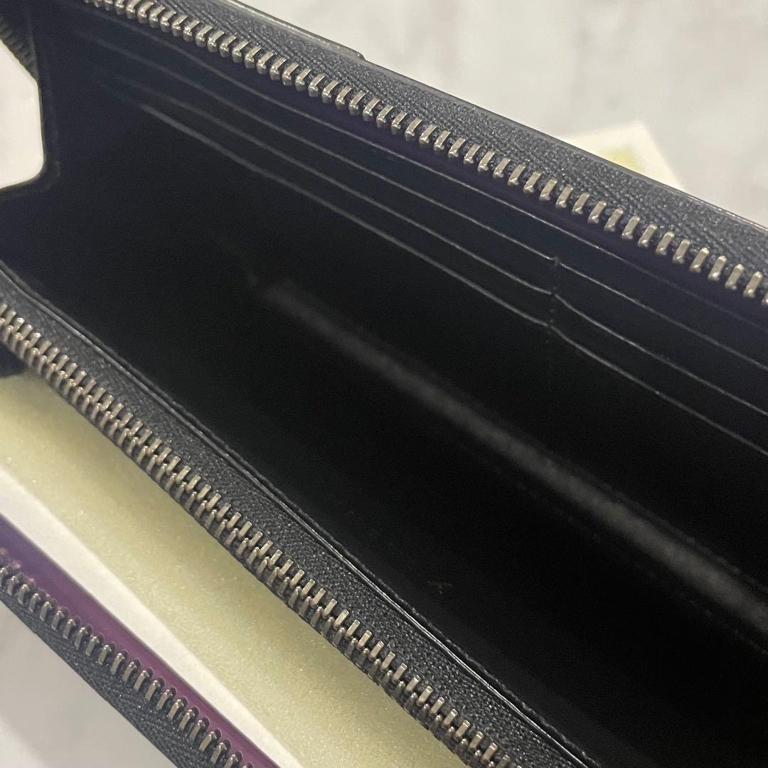 yuhaku 長財布 黒 紫