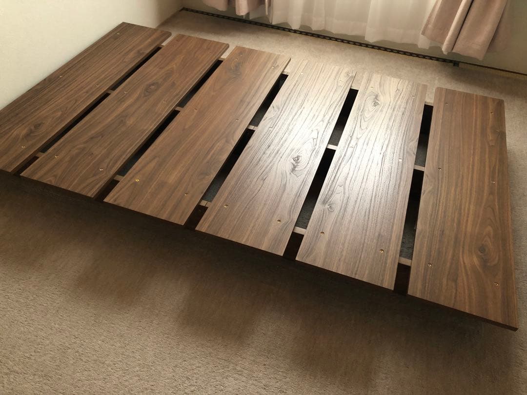 木製セミダブルすのこベッド(ロータイプ)