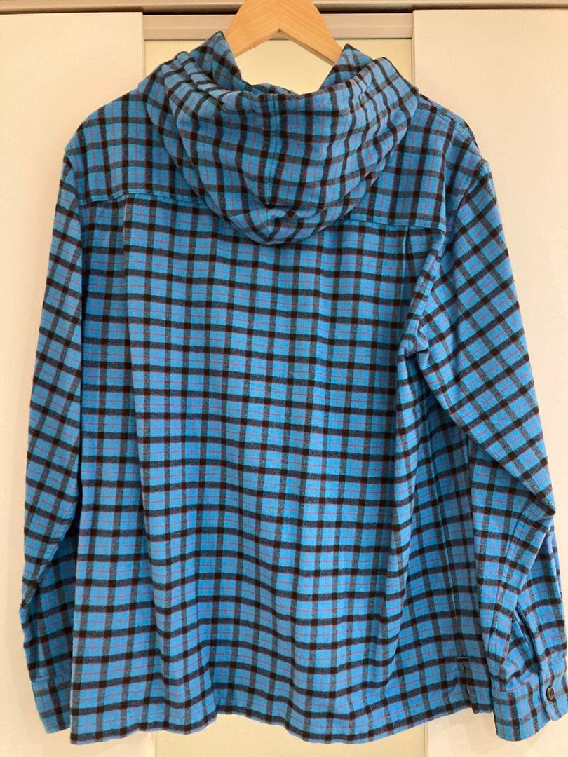 シュプリーム ミニプレイドフーデッドシャツ M