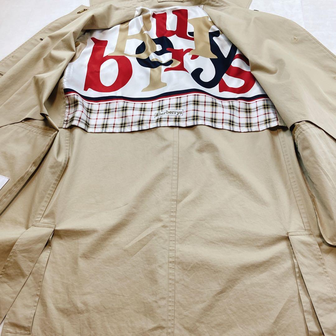 貴重 レア ゴールド金具 バーバリーロンドン スカーフ柄 ステンカラーコート