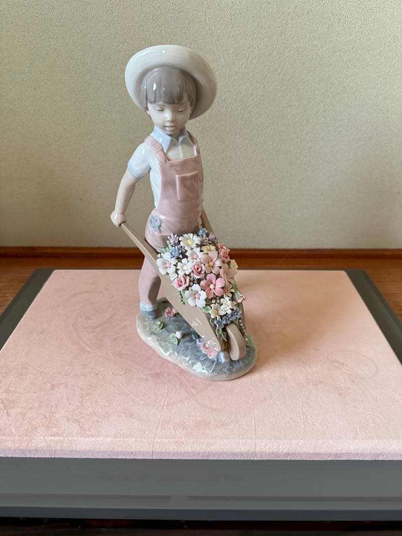LLADRO リヤドロ 【花車を押す少年 】美品 絶版