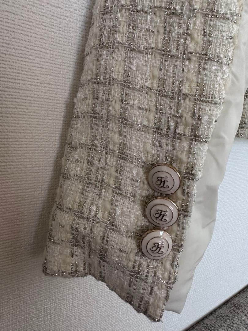 Fair Liar ゴルフ用　ホワイト ツイードジャケット　　スカート　2点