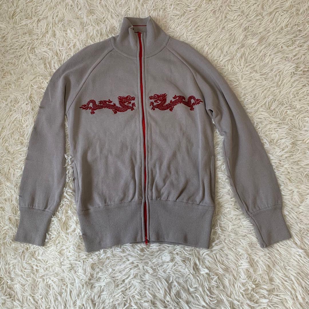 VIVIENNE TAM ドラゴン刺繍 グレー フルジップジャージ