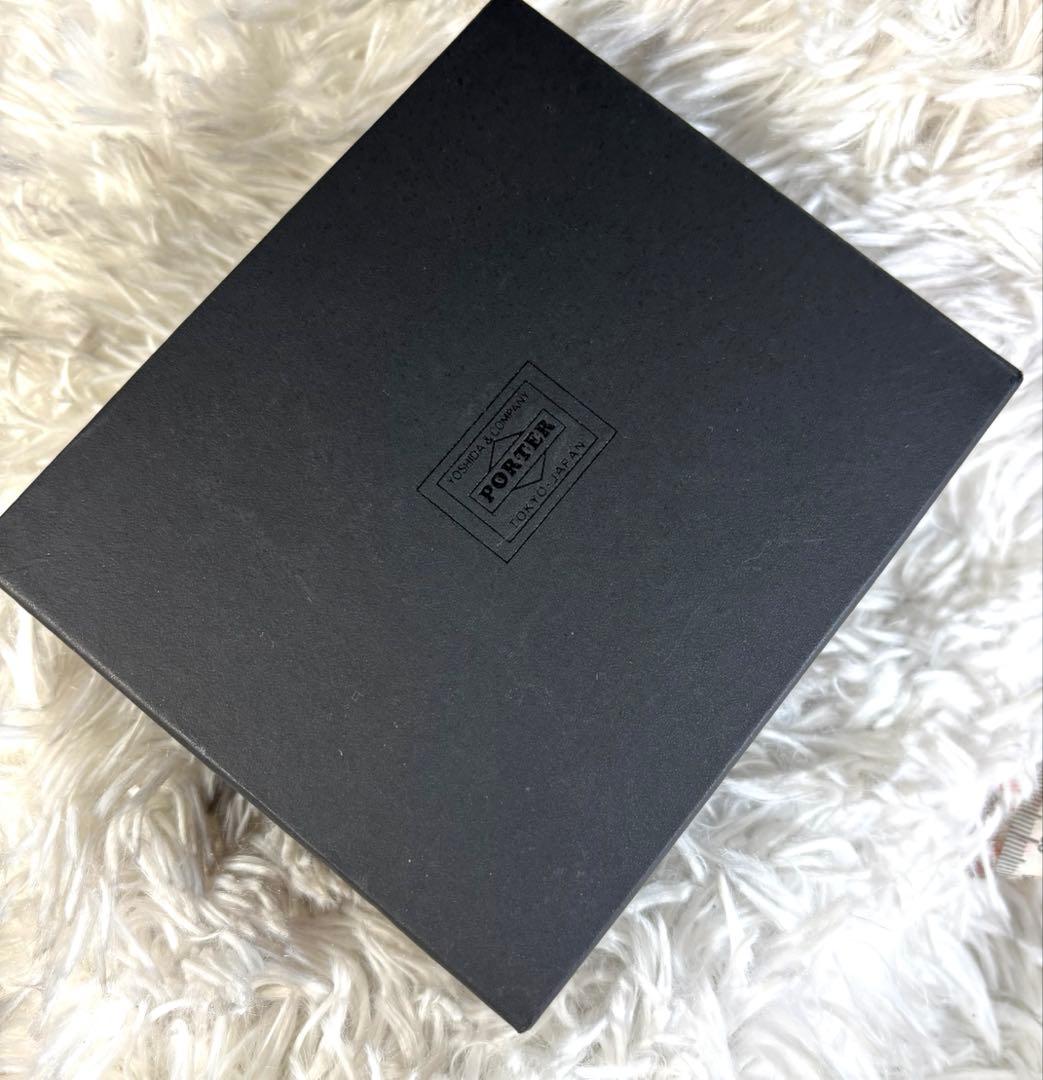 ナ*ん様 ポーター プリュム マネークリップ　折りたたみ財布　レザー　ブラック