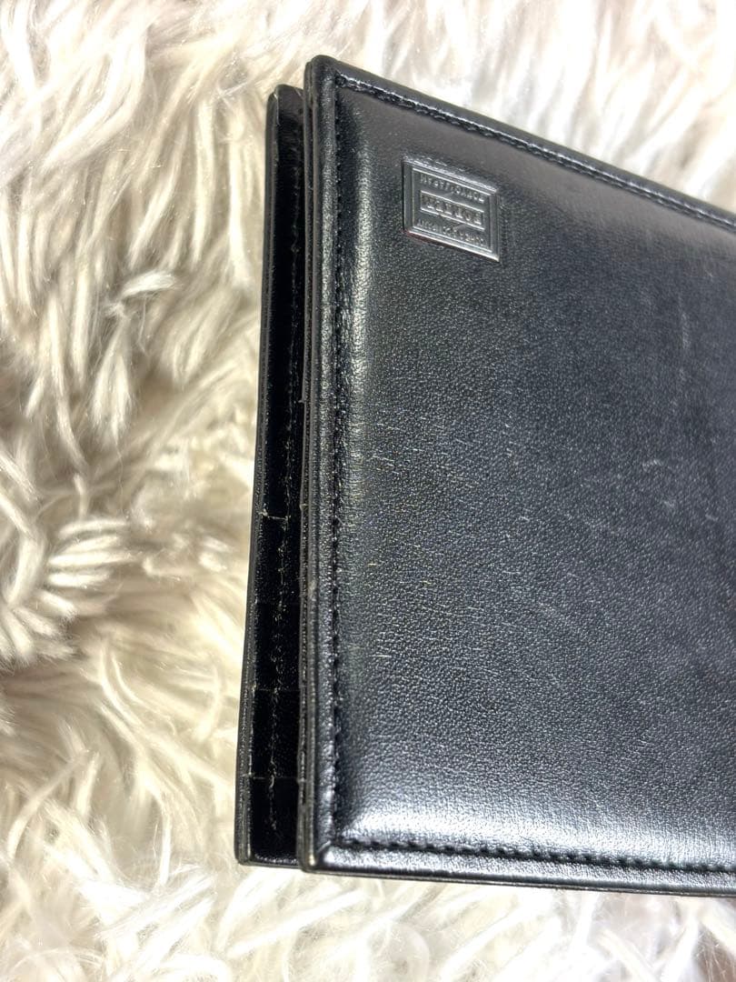 ナ*ん様 ポーター プリュム マネークリップ　折りたたみ財布　レザー　ブラック