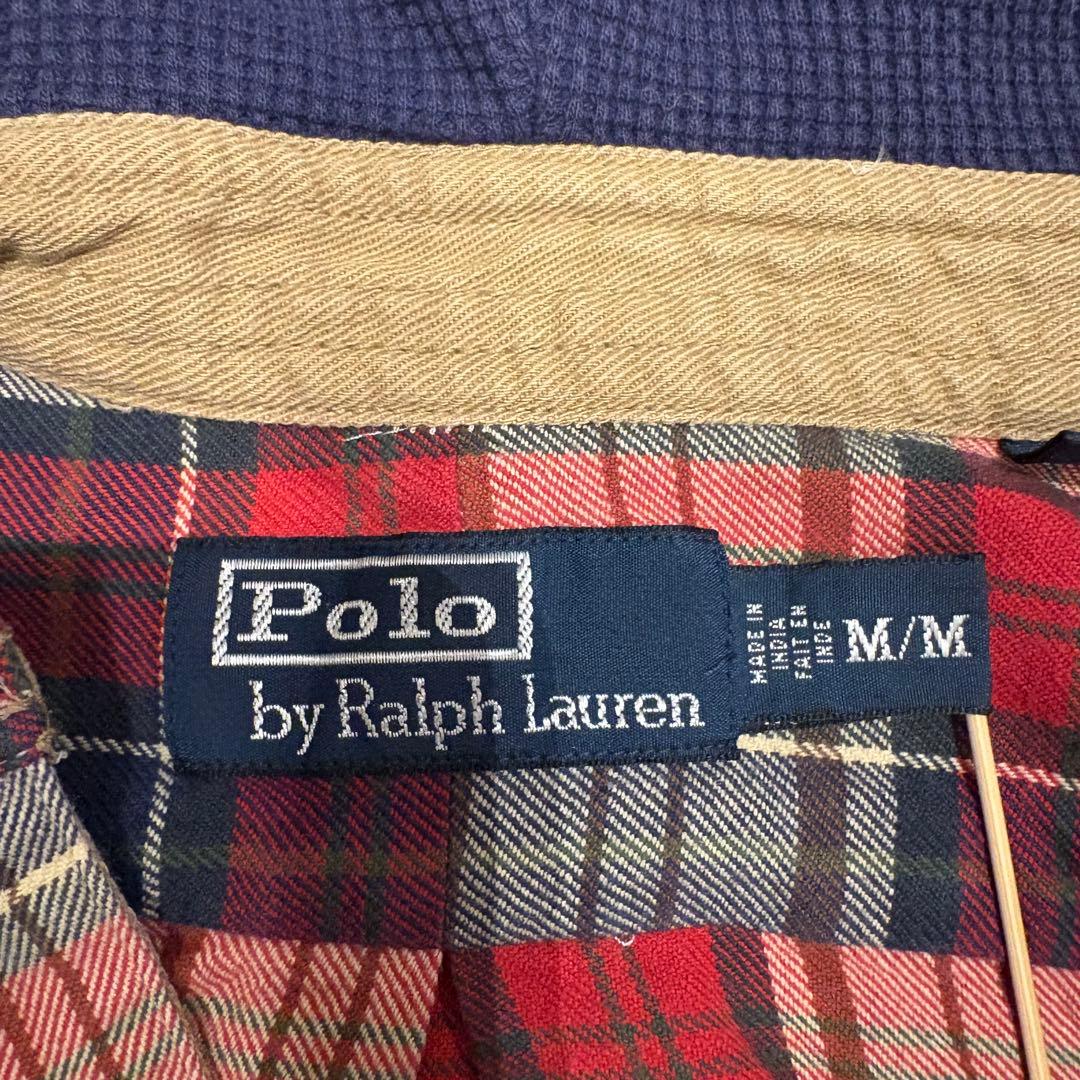 ポロラルフローレン　フード付きネルシャツ　チェック 90s