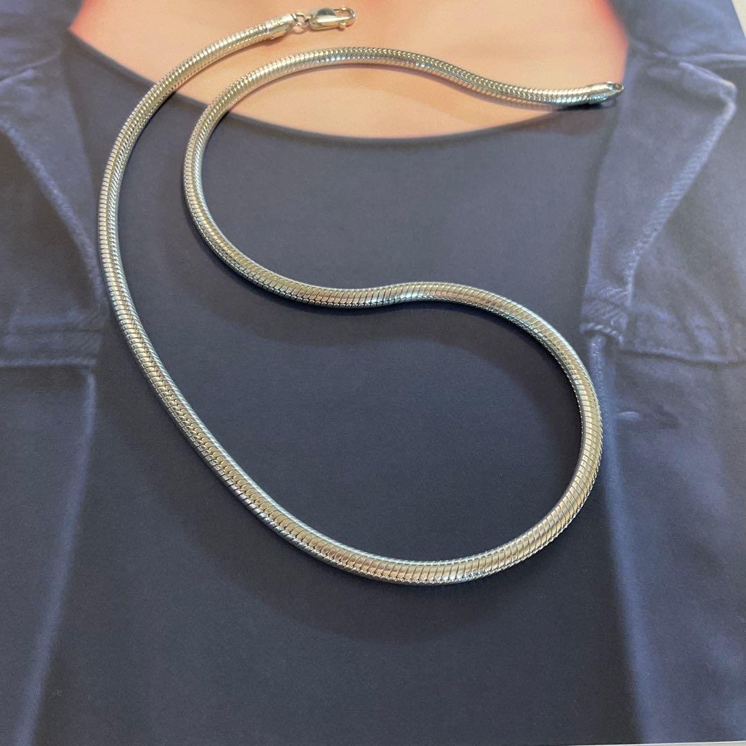 シルバー スネークチェーン ネックレス　50cm