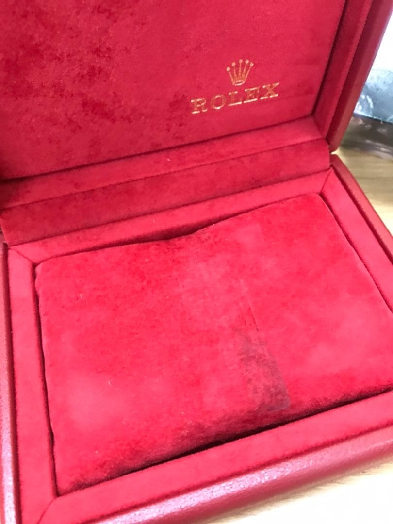 AN074 ロレックス レザーケース 赤　レッド　箱のみ　本体無し