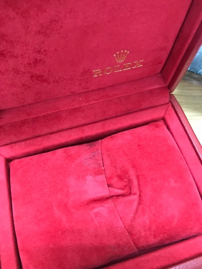 AN074 ロレックス レザーケース 赤　レッド　箱のみ　本体無し