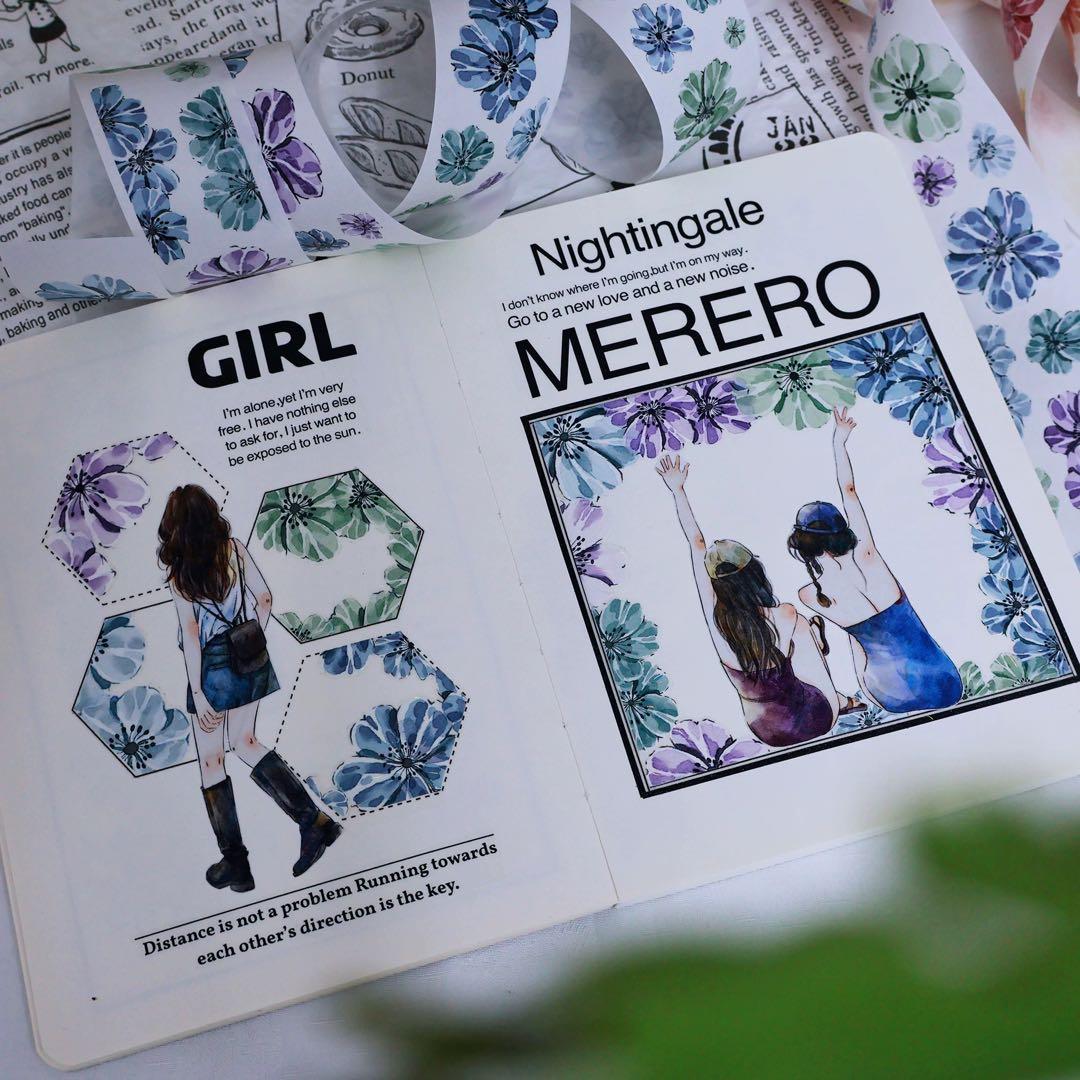 繁花文创《花漾集》海外マスキングテープ　マステ 【2658】