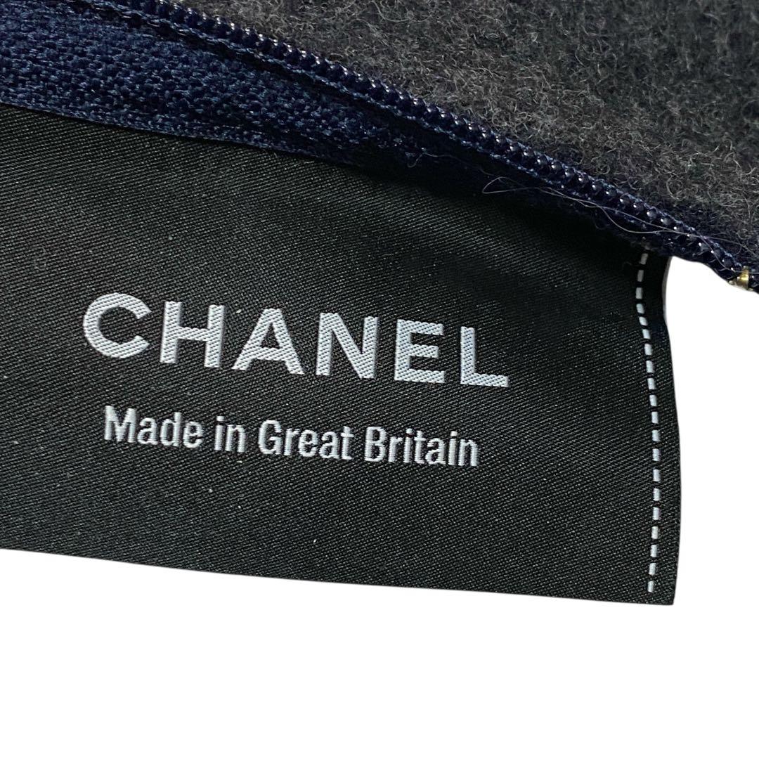シャネルCHANEL バイカラー ココマーク クッション ウール カシミヤ